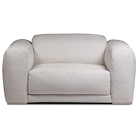 Contemporary Oversized Chair with Wide Seat and  Adjustable Height Back Cushion