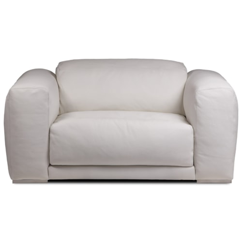 Contemporary Oversized Chair with Wide Seat and  Adjustable Height Back Cushion