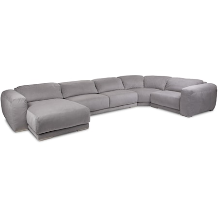 4-Seat Sectional w/ Right Arm Sitting Chaise