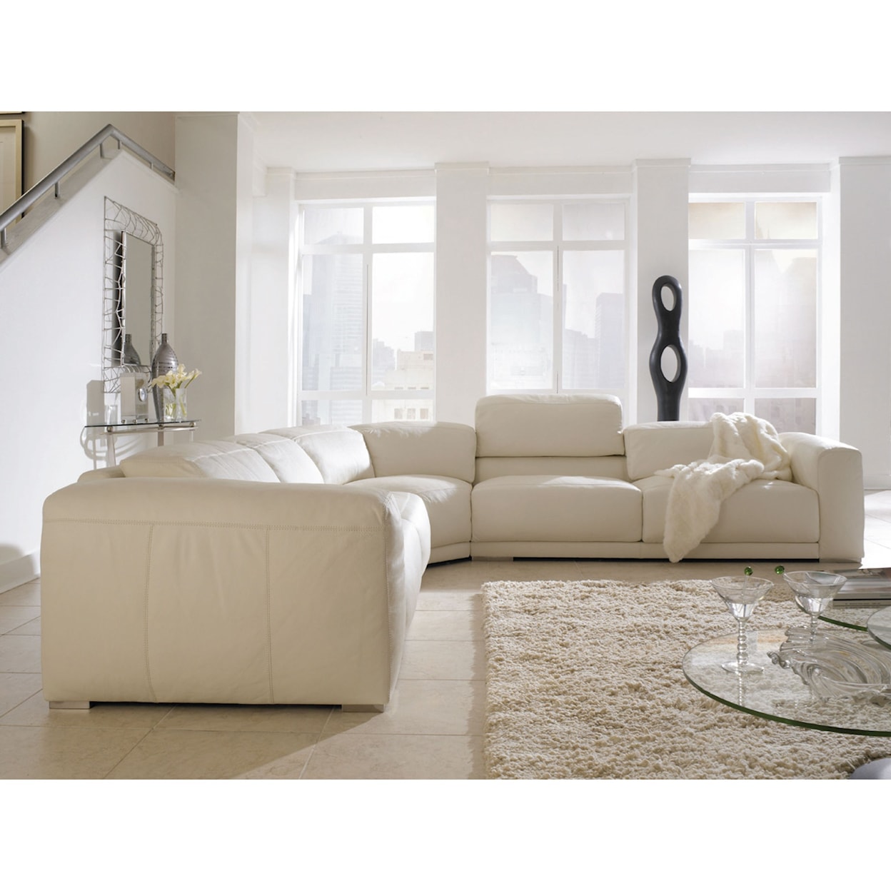 American Leather Malibu 4-Seat Sectional Sofa 