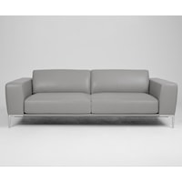 Contemporary 2-Seat Sofa with Metal Legs