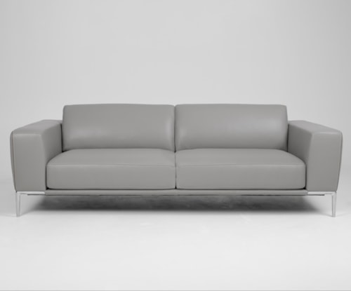 Contemporary 2-Seat Sofa with Metal Legs