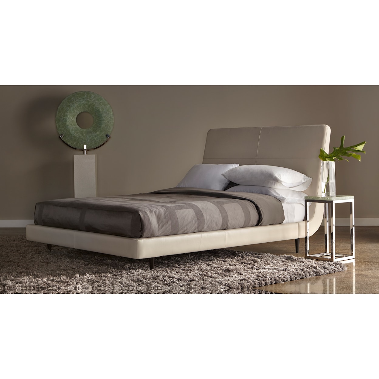 American Leather Menlo Park Bed King Upholstered Bed