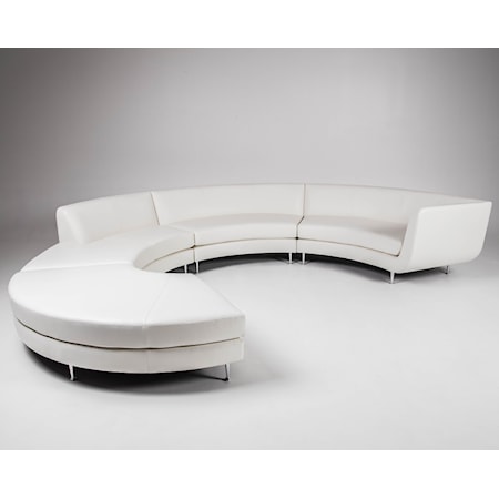 5-Seat Sectional w/ Right Arm Chaise & Otto