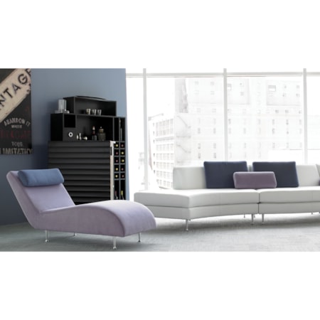 Armless Chaise Lounge