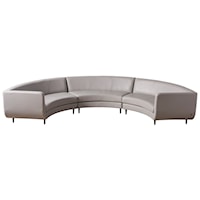 Contemporary 6-Seat Curved Sectional Sofa