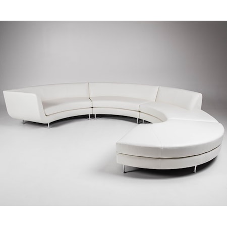 5-Seat Sectional w/ Left Arm Chaise & Otto