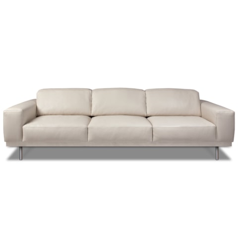 Contemporary European-Style Sofa with Adjustable Height Back Cushions