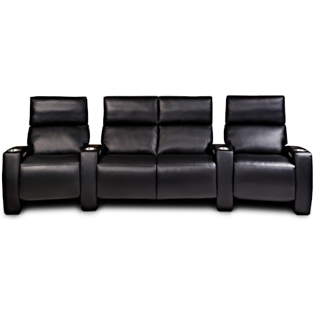 4-Seat Pwr Reclining Home Theater Set