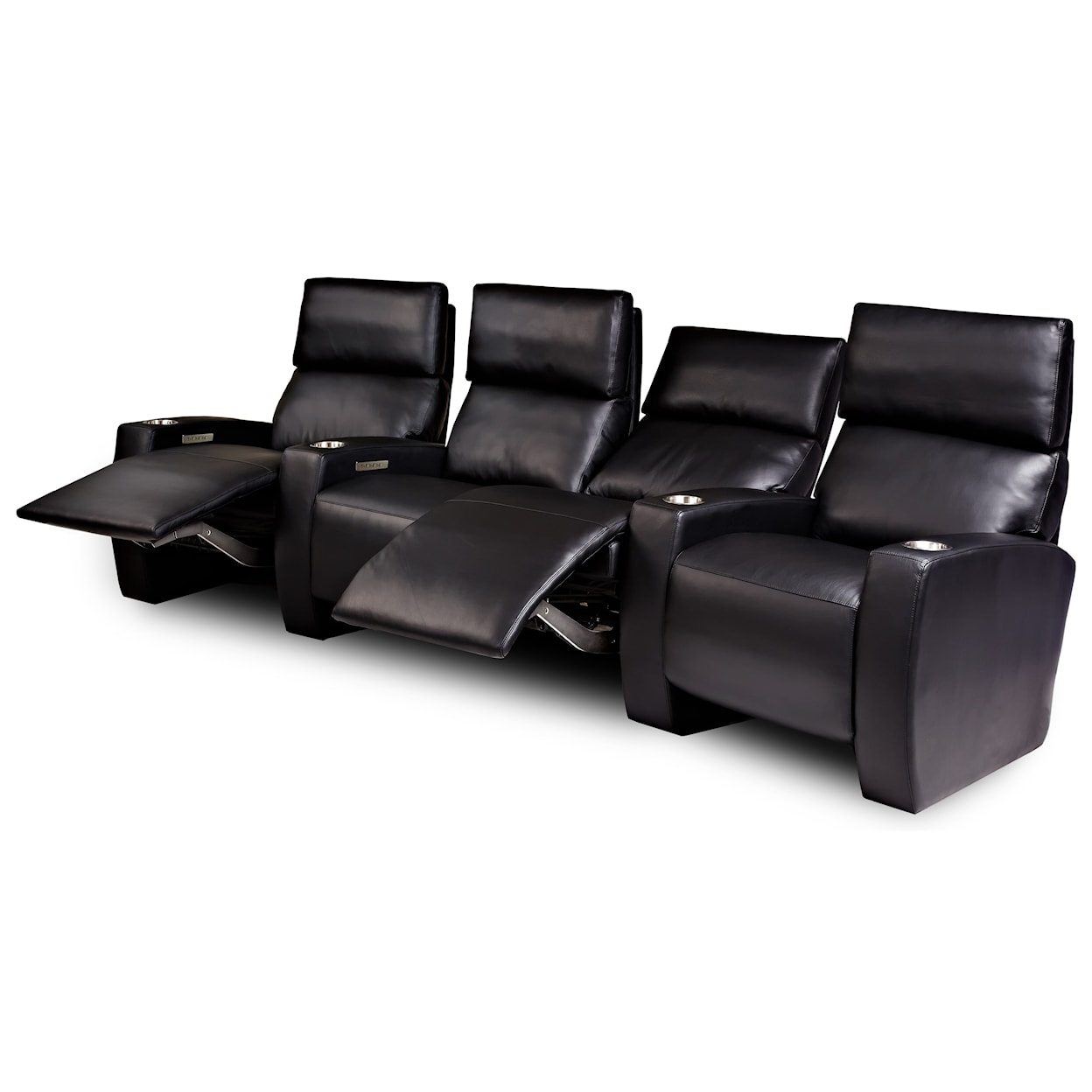 American Leather Monroe 4-Seat Pwr Reclining Home Theater Set