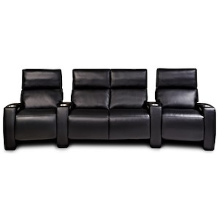 4-Seat Pwr Reclining Home Theater Set