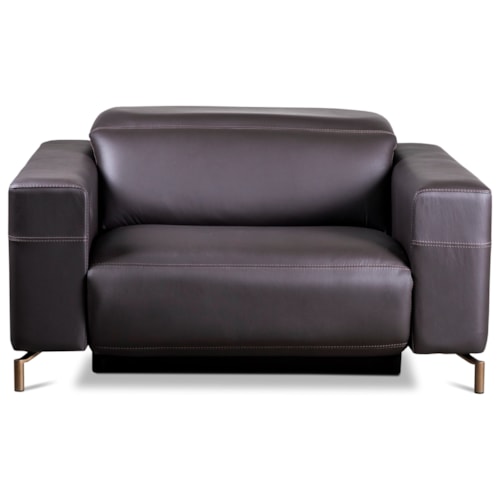 Contemporary European-Style Oversized Power High Leg Reclining Chair with USB Charging Port