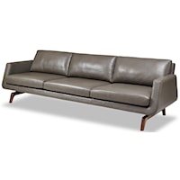 Contemporary Sofa with Angular Track Arms