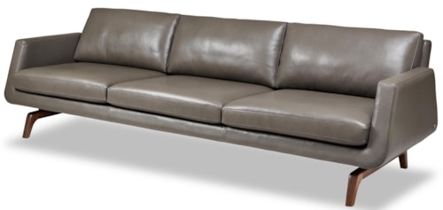 Contemporary Sofa with Angular Track Arms
