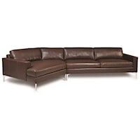Contemporary 3-Seat Sectional Sofa with Right Arm Sitting Cuddler