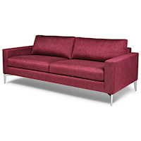 Contemporary 2-Seat Sofa with Metal Legs