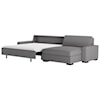 American Leather Olson 2 Pc Sectional w/ Queen Sleeper & Lge Chaise