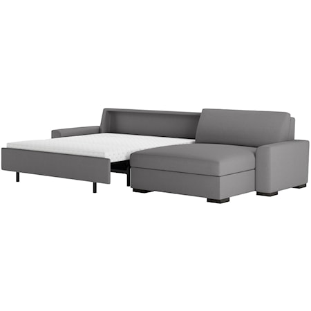 2 Pc Sectional w/ Queen Sleeper & Lge Chaise