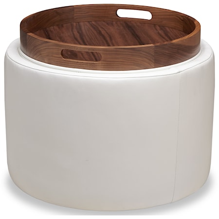 Round Storage Ottoman