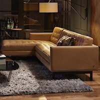 Casual Sectional with Right Arm Chaise and Tufted Seat