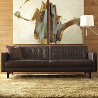 Casual Sofa with Buttonless Tufted Seat Back