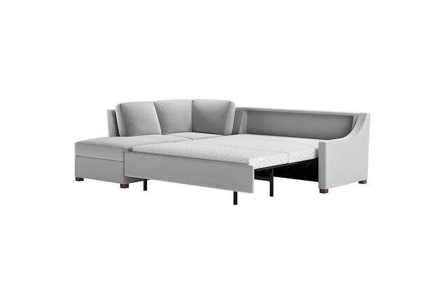 Perry 2 Pc Sectional Sofa w/ Queen Sleeper by American Leather at Saugerties Furniture Mart