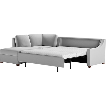 2 Pc Sectional Sofa w/ Queen Sleeper