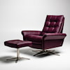 American Leather Pileus Swivel Glider Recliner & Ottoman Set