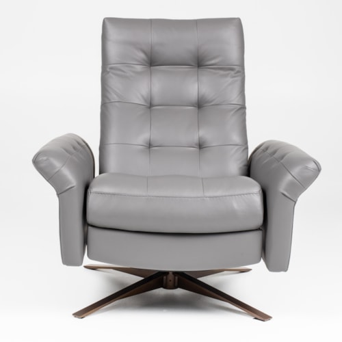 European-Style Fully Adjustable Swivel Glider Recliner - Extra Large Size