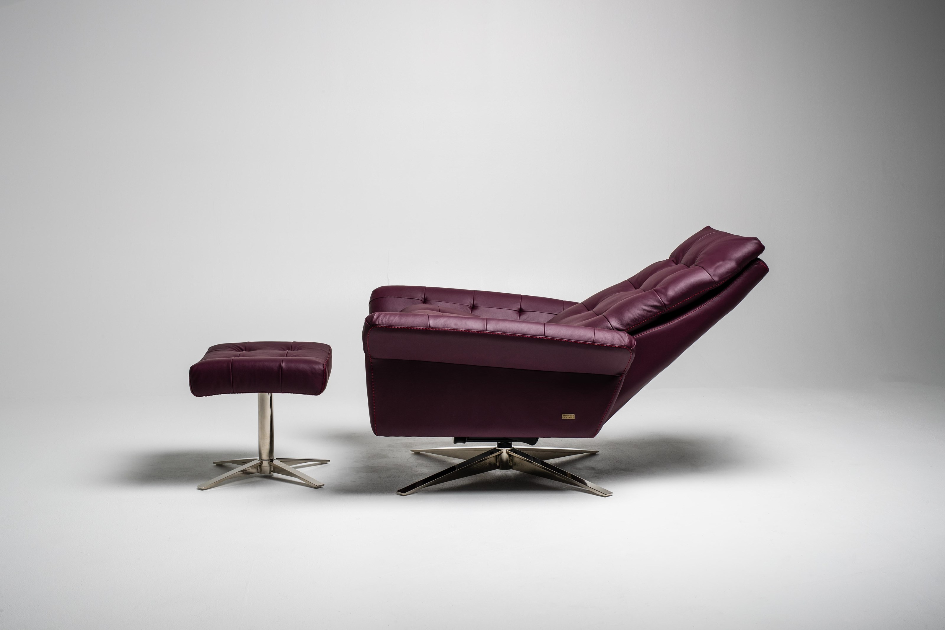 American Leather Pileus Ottoman