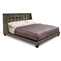 Mid Century Modern King Size Upholstered Shelter Bed