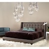 American Leather Shaw King Upholstered Shelter Bed