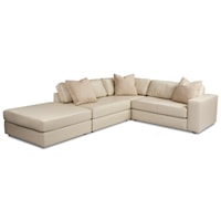 Casual Contemporary 4-Piece Sectional