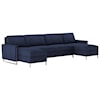 American Leather Sulley 3 Pc Sect Sofa w/ Queen Sleeper & 2 Chaise
