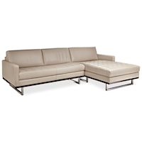 Mid-Century Modern 2-Piece Sectional with RAF Chaise