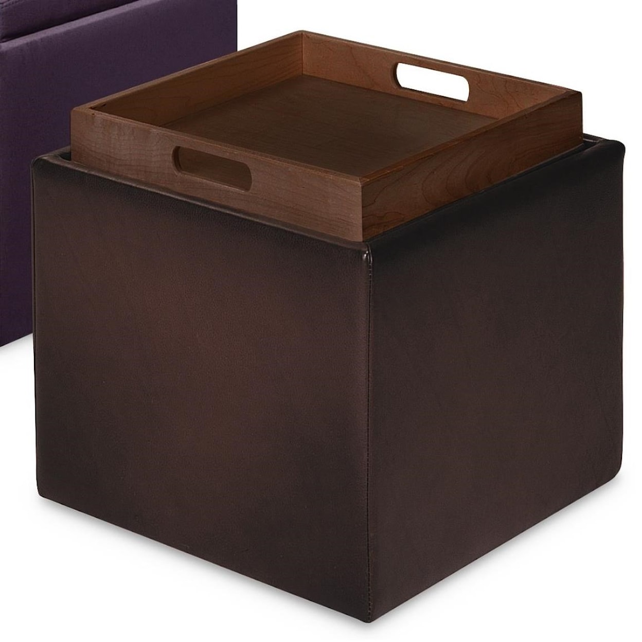 American Leather Uno Square Storage Ottoman