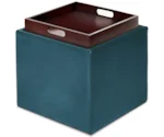 American Leather Uno Square Storage Ottoman