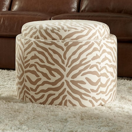 Round Storage Ottoman