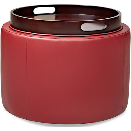 Round Storage Ottoman