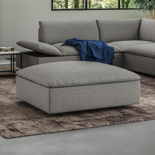 Casual Contemporary Rectangular Studio 49" Ottoman