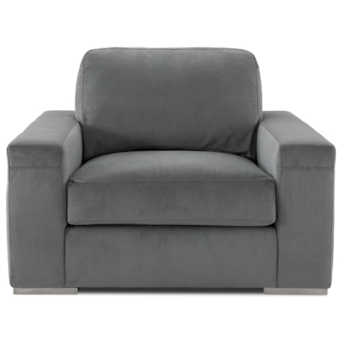 Contemporary Chair with Track Arms
