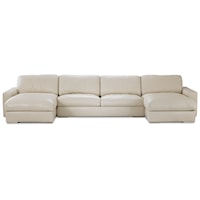 Contemporary 3-Piece Sectional Sofa with Two Chaises