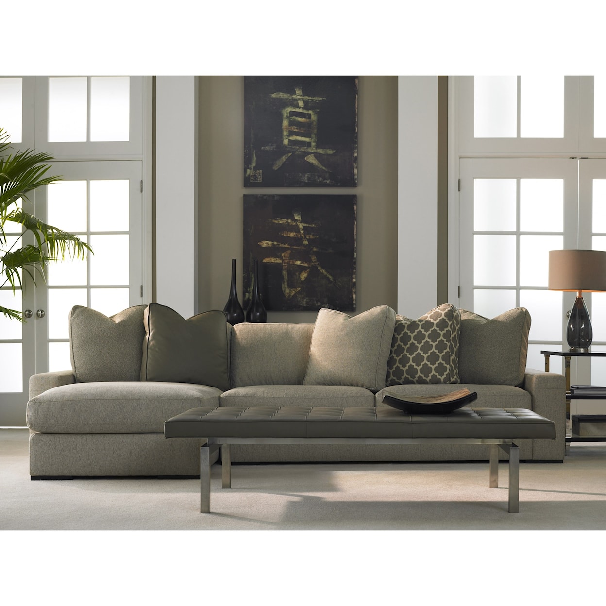 American Leather Westchester 2-Piece Sectional with Right-Sitting Chaise