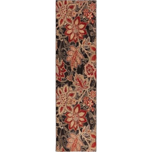 2' 1"x7' 10" Concord Black Area Rug