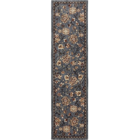 2' 1"x7' 10" Emerson Abyss Blue Area Rug