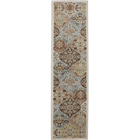 2' 1"x7' 10" Kirman Coast Peat Moss Area Rug