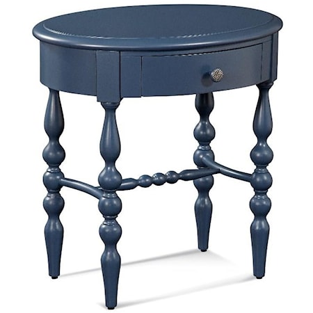 Shipyard Blue Accent Table