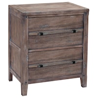 Contemporary 2 drawer nightstand