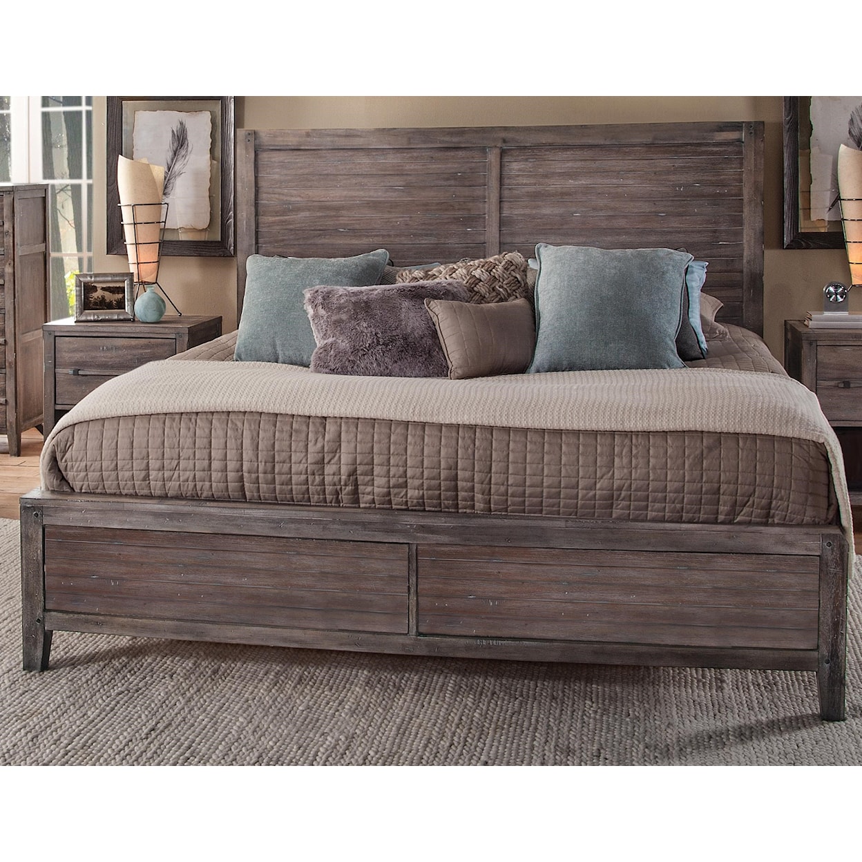 American Woodcrafters Aurora King Bed