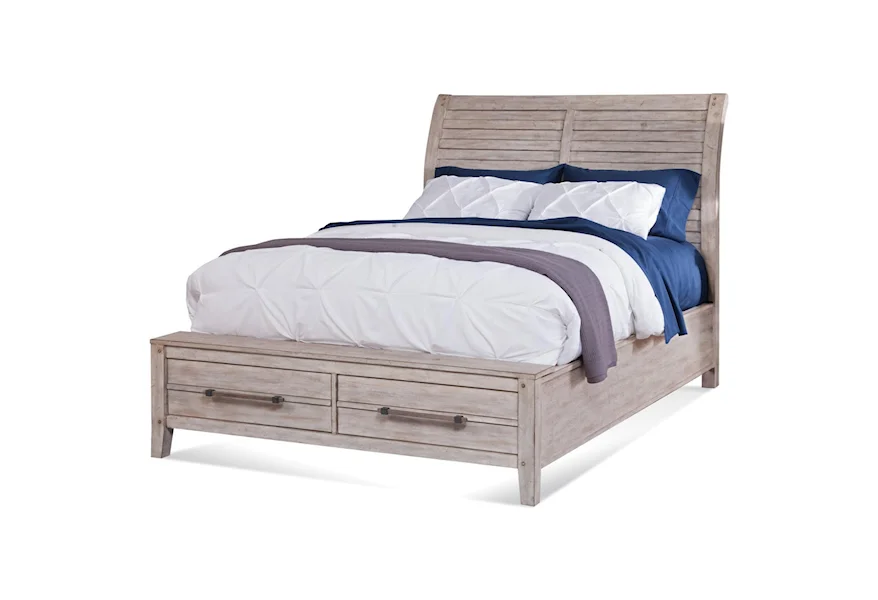 Aurora Queen Sleigh Bed by American Woodcrafters at Howell Furniture